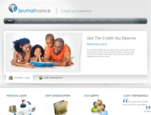 Tablet Screenshot of brumafinance.co.za
